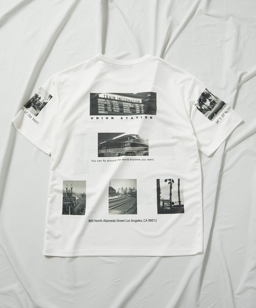 UNION STATION(ユニオンステーション)の「メモリアルフォトプリントカットソー(Tシャツ/カットソー・メンズ・ホワイト/ブラック・LL/M/L)」の4枚目の写真