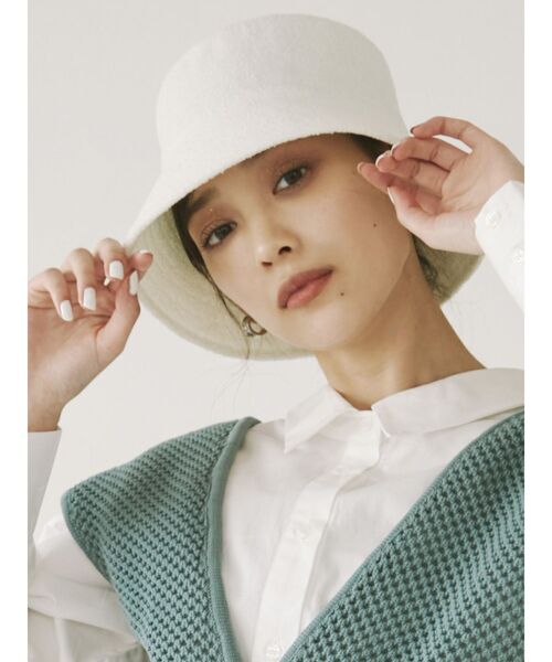 MURUA（ムルーア）の「パイルバケットハット（ハット・レディース・ブラック/アイボリー/ベージュ・FREE）」の2枚目の写真