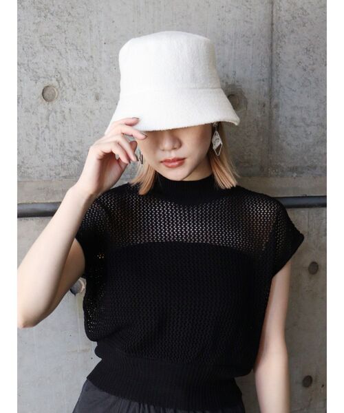 MURUA（ムルーア）の「パイルバケットハット（ハット・レディース・ブラック/アイボリー/ベージュ・FREE）」の6枚目の写真