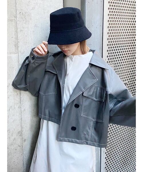 MURUA（ムルーア）の「パイルバケットハット（ハット・レディース・ブラック/アイボリー/ベージュ・FREE）」の14枚目の写真