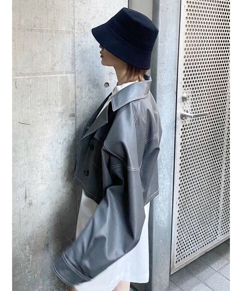 MURUA（ムルーア）の「パイルバケットハット（ハット・レディース・ブラック/アイボリー/ベージュ・FREE）」の15枚目の写真