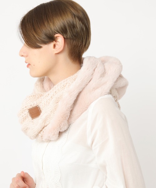 PAUL&JOE（ポールアンドジョー）の「フェイクファー ×ニット スヌード