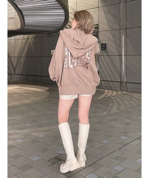 ENVYM(アンビー)の「バックロゴビッグPK(パーカー・レディース・ホワイト/ブラック/ベージュ・FREE)」の8枚目の写真