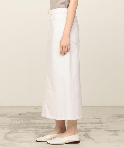 TOMORROWLAND (トゥモローランド)の「コットンストレッチ Iラインスカート(スカート・レディース・ホワイト/ベージュ/ライトグレー・36/34)」の8枚目の写真