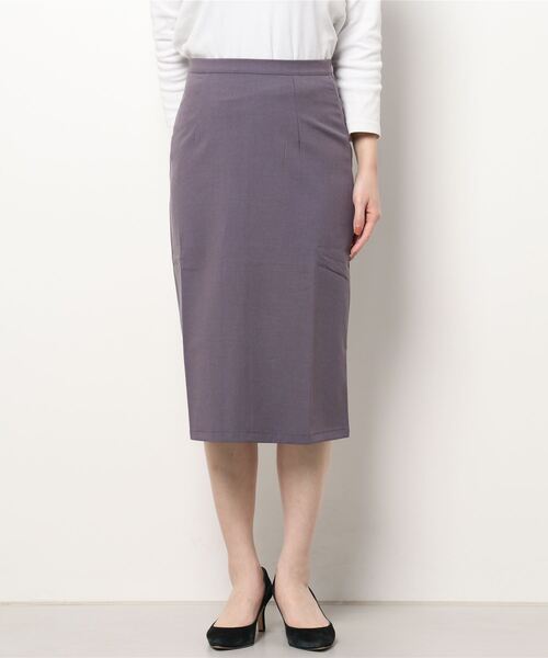 Anuenue(アヌエヌエ)の「タック入り 膝丈タイトスカート(スカート・レディース・ブラック/パープル/ライトグリーン・2L/S/M/L)」の7枚目の写真