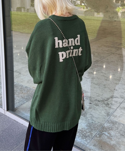 PairPair（ペアペア）の「ハンドサガラ刺繍ニットプルオーバー(ユニセックス)（ニット/セーター・レディース・グリーン/アイボリー/グレイッシュブルー・FREE）」の2枚目の写真