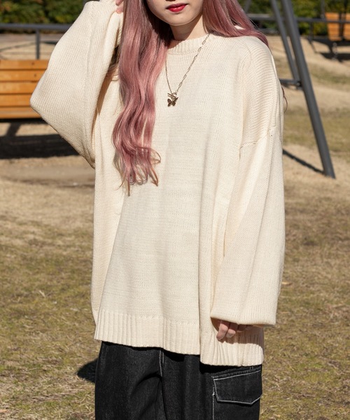 PairPair（ペアペア）の「ハンドサガラ刺繍ニットプルオーバー(ユニセックス)（ニット/セーター・レディース・グリーン/アイボリー/グレイッシュブルー・FREE）」の8枚目の写真