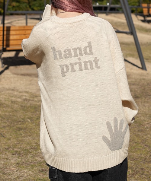 PairPair（ペアペア）の「ハンドサガラ刺繍ニットプルオーバー(ユニセックス)（ニット/セーター・レディース・グリーン/アイボリー/グレイッシュブルー・FREE）」の13枚目の写真