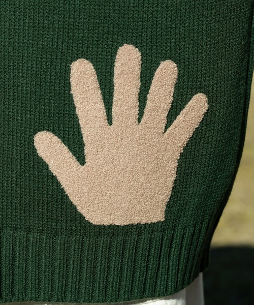 PairPair（ペアペア）の「ハンドサガラ刺繍ニットプルオーバー(ユニセックス)（ニット/セーター・レディース・グリーン/アイボリー/グレイッシュブルー・FREE）」の12枚目の写真