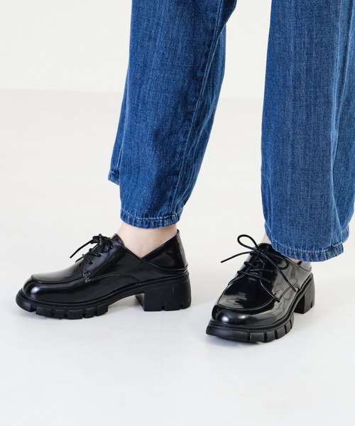 ORiental TRaffic（オリエンタルトラフィック）の「タンクソールレースアップパンプス 25106（ドレスシューズ・レディース・ブラック/ブラウン/キャメル・33/34/35/36/37/38/39/40/41/42/43）」の6枚目の写真