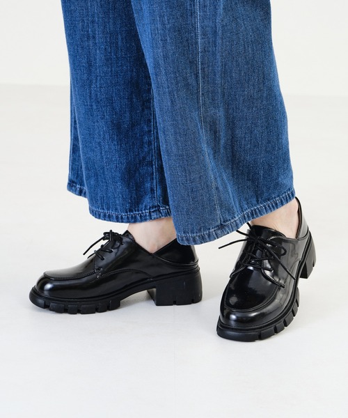 ORiental TRaffic（オリエンタルトラフィック）の「タンクソールレースアップパンプス 25106（ドレスシューズ・レディース・ブラック/ブラウン/キャメル・33/34/35/36/37/38/39/40/41/42/43）」の7枚目の写真