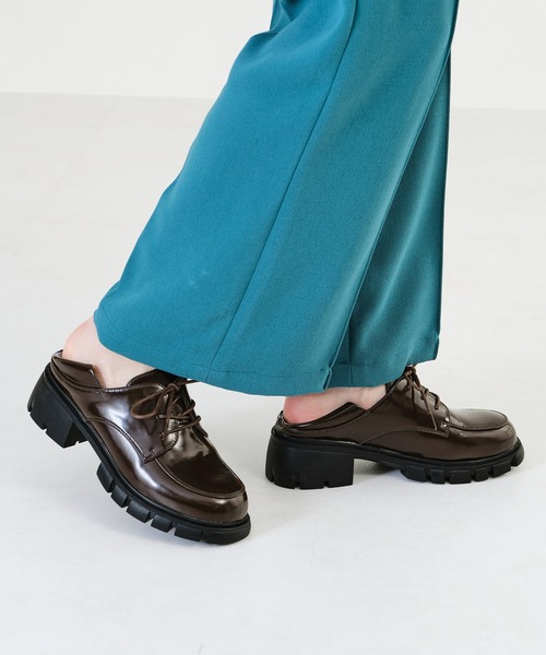 ORiental TRaffic（オリエンタルトラフィック）の「タンクソールレースアップパンプス 25106（ドレスシューズ・レディース・ブラック/ブラウン/キャメル・33/34/35/36/37/38/39/40/41/42/43）」の9枚目の写真