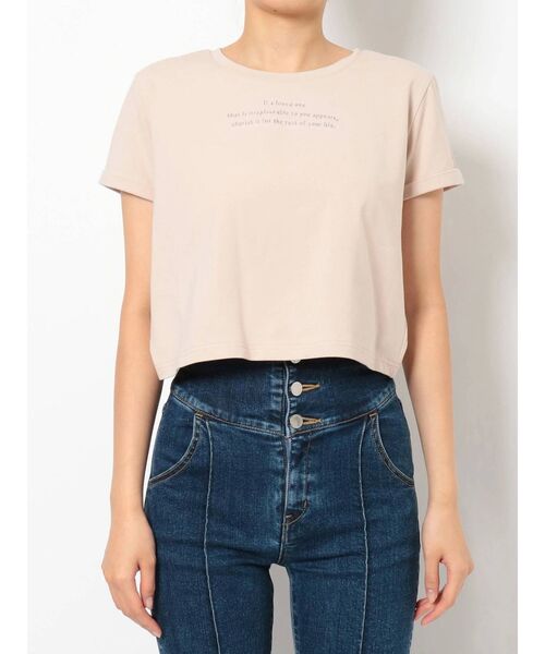 RESEXXY（リゼクシー）の「セイムカラー刺繍ロゴTシャツ（Tシャツ/カットソー・レディース・ホワイト/ブルー/ベージュ/ブラック/ブラウン・FREE）」の22枚目の写真