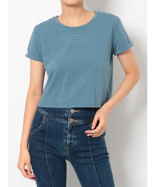 RESEXXY（リゼクシー）の「セイムカラー刺繍ロゴTシャツ（Tシャツ/カットソー・レディース・ホワイト/ブルー/ベージュ/ブラック/ブラウン・FREE）」の16枚目の写真