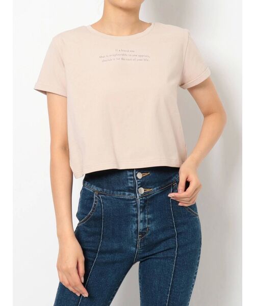 RESEXXY（リゼクシー）の「セイムカラー刺繍ロゴTシャツ（Tシャツ/カットソー・レディース・ホワイト/ブルー/ベージュ/ブラック/ブラウン・FREE）」の18枚目の写真