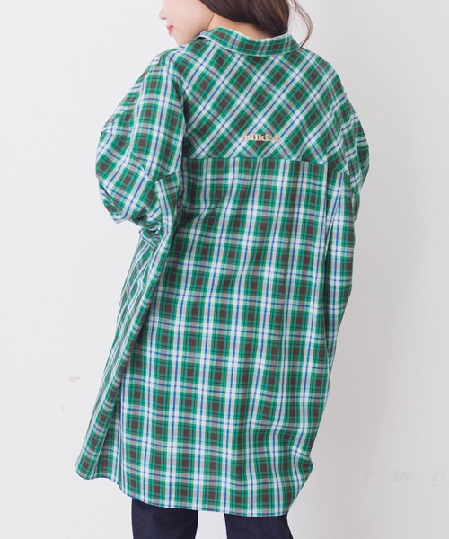 MILKFED.（ミルクフェド）の「EMBROIDERED LOGO PLAID SHIRT（シャツ/ブラウス・レディース・ピンク/グリーン/ライトグリーン・ONE SIZE）」の12枚目の写真
