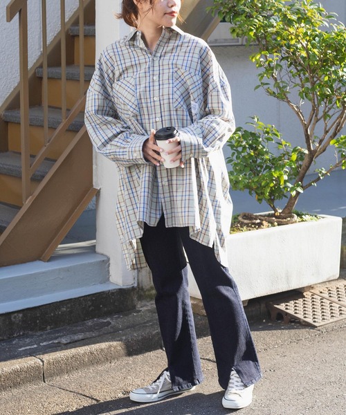 MILKFED.（ミルクフェド）の「EMBROIDERED LOGO PLAID SHIRT（シャツ/ブラウス・レディース・ピンク/グリーン/ライトグリーン・ONE SIZE）」の16枚目の写真