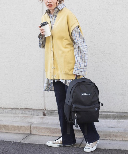 MILKFED.（ミルクフェド）の「EMBROIDERED LOGO PLAID SHIRT（シャツ/ブラウス・レディース・ピンク/グリーン/ライトグリーン・ONE SIZE）」の14枚目の写真