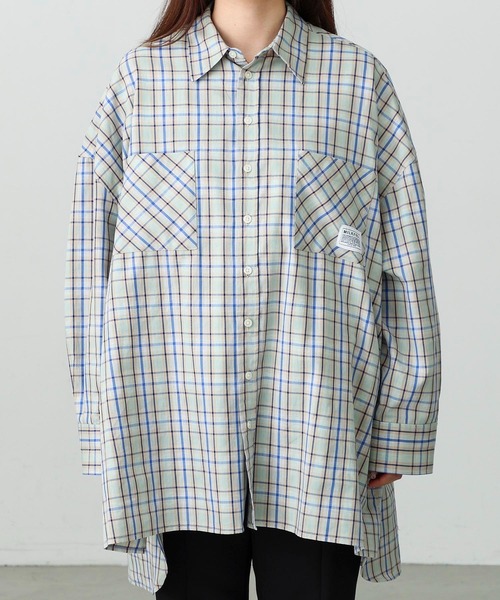 MILKFED.（ミルクフェド）の「EMBROIDERED LOGO PLAID SHIRT（シャツ/ブラウス・レディース・ピンク/グリーン/ライトグリーン・ONE SIZE）」の21枚目の写真