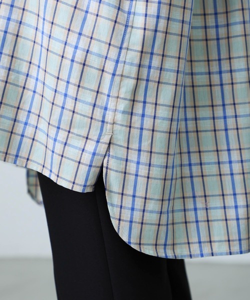 MILKFED.（ミルクフェド）の「EMBROIDERED LOGO PLAID SHIRT（シャツ/ブラウス・レディース・ピンク/グリーン/ライトグリーン・ONE SIZE）」の15枚目の写真