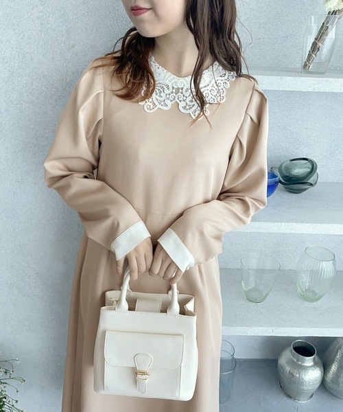 OLIVE des OLIVE(オリーブデオリーブ)の「【WEB限定】お上品ワンピース(ワンピース・レディース・ブラック/ベージュ/ラベンダー・FREE)」の2枚目の写真