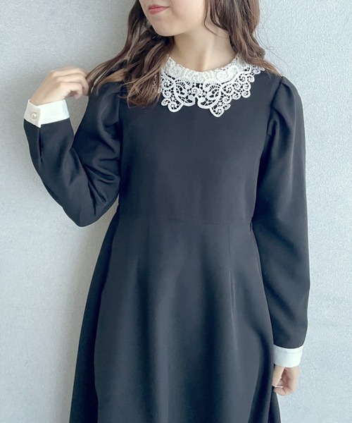 OLIVE des OLIVE(オリーブデオリーブ)の「【WEB限定】お上品ワンピース(ワンピース・レディース・ブラック/ベージュ/ラベンダー・FREE)」の6枚目の写真