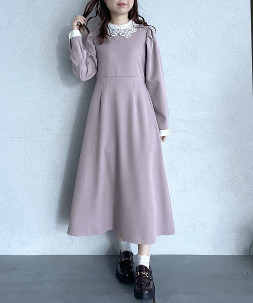 OLIVE des OLIVE(オリーブデオリーブ)の「【WEB限定】お上品ワンピース(ワンピース・レディース・ブラック/ベージュ/ラベンダー・FREE)」の8枚目の写真