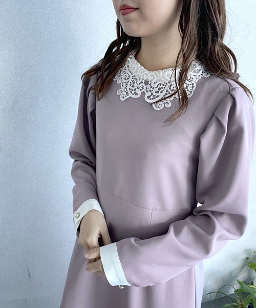 OLIVE des OLIVE(オリーブデオリーブ)の「【WEB限定】お上品ワンピース(ワンピース・レディース・ブラック/ベージュ/ラベンダー・FREE)」の10枚目の写真