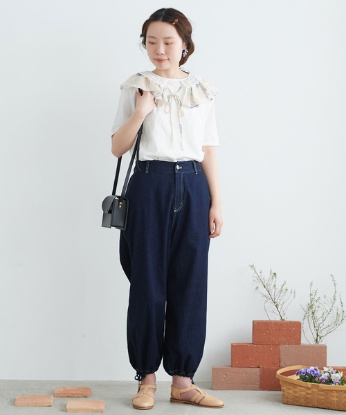 chambre de charme（シャンブルドゥシャーム）の「cdc leather しかくいポシェット（ショルダーバッグ・レディース・ブラック/キャメル・FREE）」の4枚目の写真