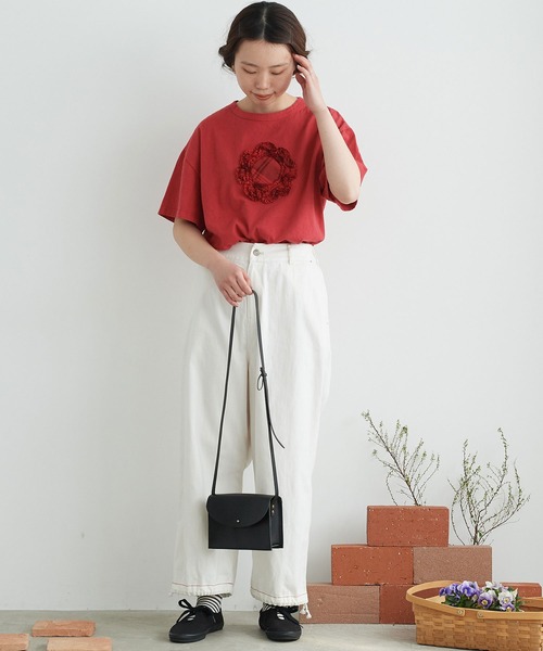 chambre de charme（シャンブルドゥシャーム）の「cdc leather しかくいポシェット（ショルダーバッグ・レディース・ブラック/キャメル・FREE）」の15枚目の写真