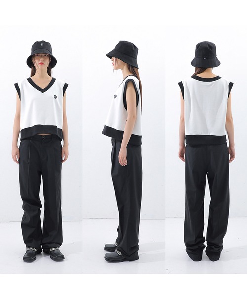 BASIC COTTON(ベーシックコットン)の「A'GEM/9 × .kom『BASIC COTTON/ベーシックコットン』ブランドロゴ バケットハット(ハット・レディース・ブラック/A・FREE)」の6枚目の写真
