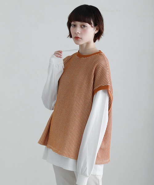 ETELIO（エテリオ）の「ビッグシルエットワッフルベスト（ベスト・メンズ・チャコール/サックスブルー/ブラック/アイボリー/テラコッタ/ネイビー・L/M/S）」の5枚目の写真