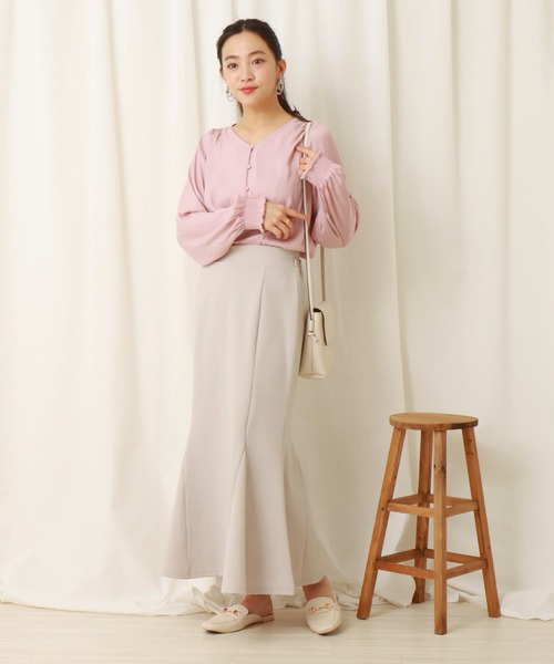 libelle more（リベル モア）の「ジャガードニットマーメイドスカート（スカート・レディース・ブラック/ピンク/ライム/グレイッシュベージュ・M/L）」の16枚目の写真