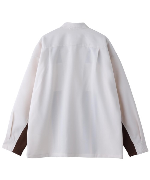 X-girl(エックスガール)の「RIB PANEL SHIRT(シャツ/ブラウス・レディース・ブラック/ピンク/ホワイト・M/S)」の11枚目の写真