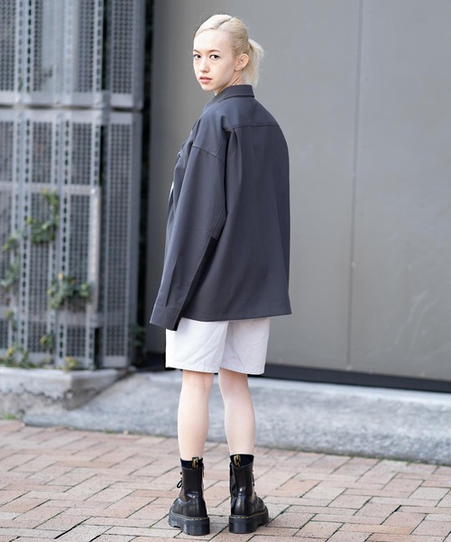 X-girl(エックスガール)の「RIB PANEL SHIRT(シャツ/ブラウス・レディース・ブラック/ピンク/ホワイト・M/S)」の22枚目の写真