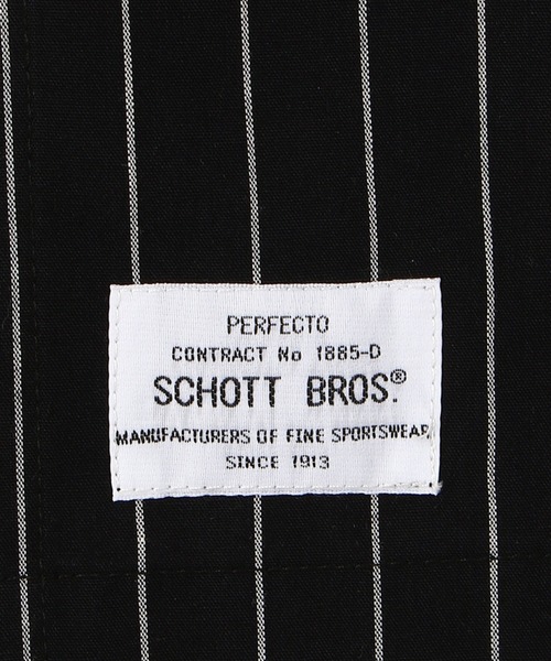 schott（ショット）の「【WEB LIMITED】Schott/ショット/TC WORK SHIRT JAPAN STRIPE/ストライプ ワークシャツ（シャツ/ブラウス・メンズ・ライトブルー/マスタード/ホワイト/ブラック/ブルー系その他3・XX-LARGE/X-LARGE/LARGE/MEDIUM/2XL）」の14枚目の写真