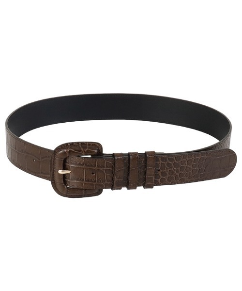 AMBIENT(アンビエント)の「クロコ型押しレザーベルト(ベルト・レディース・ブラック/ブラウン/アイボリー/キャメル・FREE)」の12枚目の写真