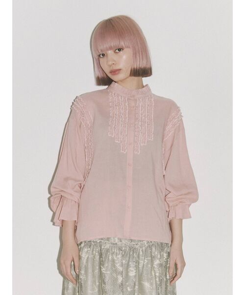 merry jenny（メリージェニー）の「ruffleフリルオーバーブラウス（シャツ/ブラウス・レディース・オフホワイト/ピンク/イエロー・FREE）」の6枚目の写真