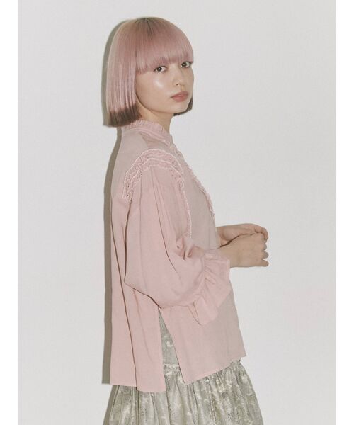 merry jenny（メリージェニー）の「ruffleフリルオーバーブラウス（シャツ/ブラウス・レディース・オフホワイト/ピンク/イエロー・FREE）」の5枚目の写真