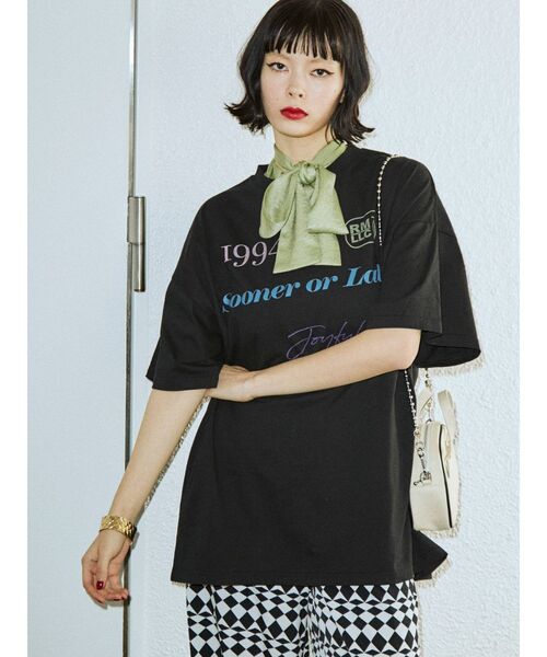 jouetie（ジュエティ）の「クラシックロゴ スーパーBIG Tシャツ（Tシャツ/カットソー・レディース・ブラック/レッド/オフホワイト・MEDIUM）」の14枚目の写真