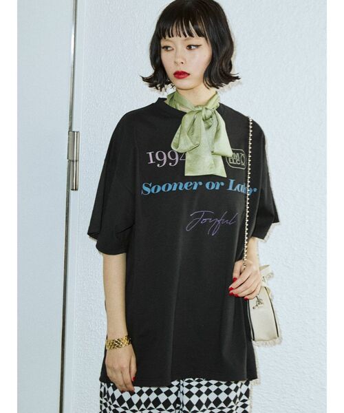 jouetie（ジュエティ）の「クラシックロゴ スーパーBIG Tシャツ（Tシャツ/カットソー・レディース・ブラック/レッド/オフホワイト・MEDIUM）」の15枚目の写真