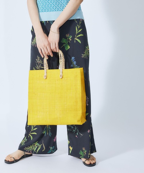 ROPE'（ロペ）の「ラフィアシートA4トートバック（ハンドバッグ・レディース・ピンク系その他2/イエロー/その他・FREE）」の4枚目の写真