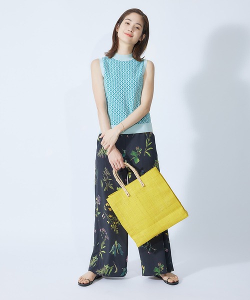 ROPE'（ロペ）の「ラフィアシートA4トートバック（ハンドバッグ・レディース・ピンク系その他2/イエロー/その他・FREE）」の5枚目の写真