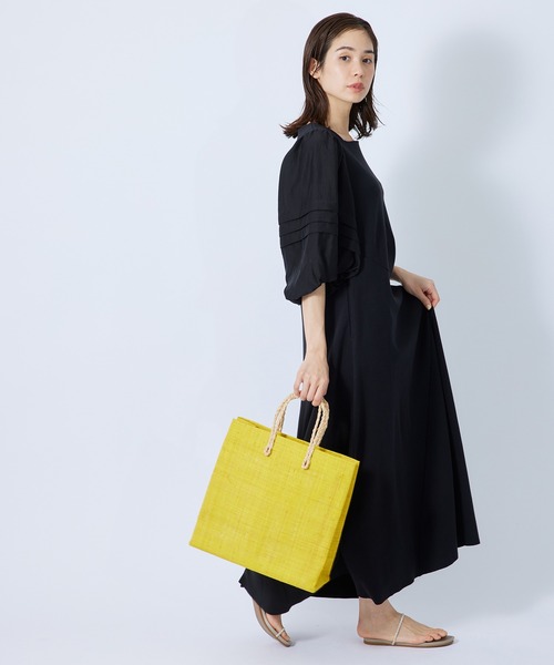 ROPE'（ロペ）の「ラフィアシートA4トートバック（ハンドバッグ・レディース・ピンク系その他2/イエロー/その他・FREE）」の6枚目の写真