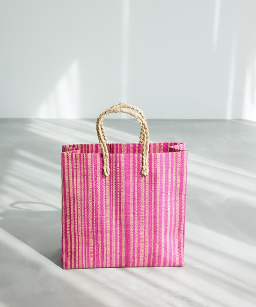 ROPE'（ロペ）の「ラフィアシートA4トートバック（ハンドバッグ・レディース・ピンク系その他2/イエロー/その他・FREE）」の8枚目の写真
