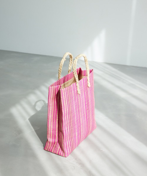 ROPE'（ロペ）の「ラフィアシートA4トートバック（ハンドバッグ・レディース・ピンク系その他2/イエロー/その他・FREE）」の9枚目の写真