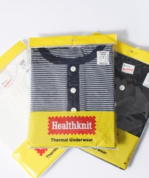 【Healthknit】ヘンリーネックワッフル半袖パックTEEシャツ サーマル半袖パックTシャツ 601S