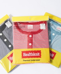 SETUP7（セットアップセブン）の「【Healthknit】ヘンリーネックワッフル半袖パックTEEシャツ サーマル半袖パックTシャツ 601S（Tシャツ/カットソー）」
