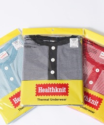 Healthknit（ヘルスニット）の「【Healthknit】ヘンリーネックワッフル半袖パックTEEシャツ サーマル半袖パックTシャツ 601S（Tシャツ/カットソー）」