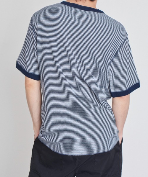 Healthknit（ヘルスニット）の「【Healthknit】ヘンリーネックワッフル半袖パックTEEシャツ サーマル半袖パックTシャツ 601S（Tシャツ/カットソー・メンズ・ホワイト/ブラック/ネイビー/レッド/ブルー/ブラック系その他2/グリーン/ブラウン/イエロー/ピンク/ロイヤルブルー・M/L/XL）」の18枚目の写真